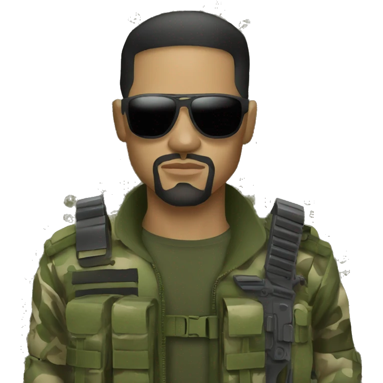 sicario with jewelry and army camo  emoji