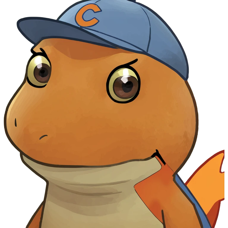 Cartoon Orange Charmander  emoji