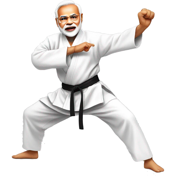 Prime minister Modi doing karate emoji