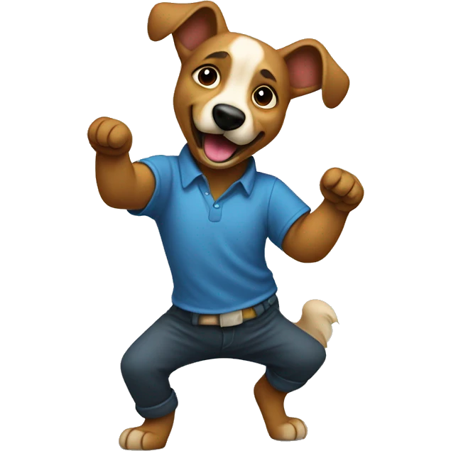 Perro bailando  emoji