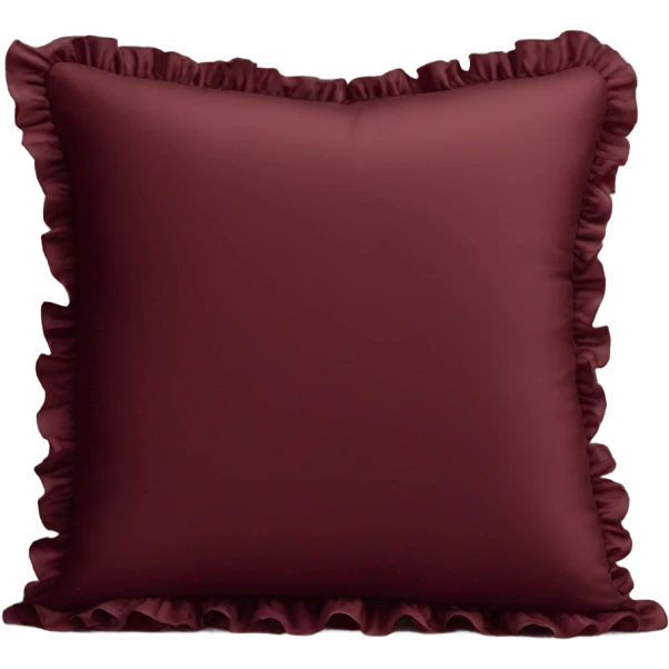 Burgundy pillow with ruffles emoji