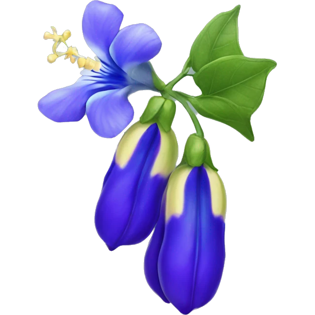 Butterfly pea flower emoji