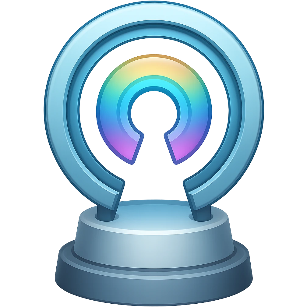 Make the background fully transparent while keeping the teleportation portal and machine in an emoji style. emoji