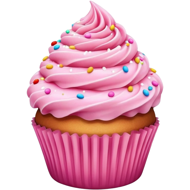 cupcake with pink icing emoji