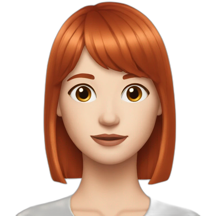 Morgane Alvaro redhead fringe emoji