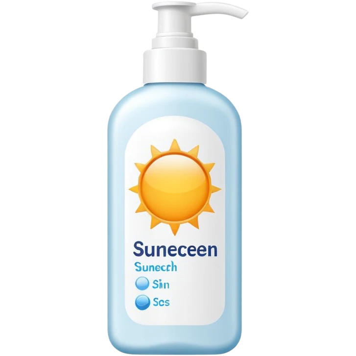 Sunscreen bottle that looks professional and nice and good emoji