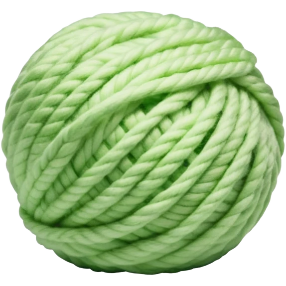 Yarn ball light green emoji
