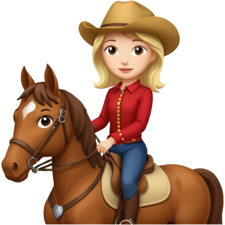 Girl riding a horse  emoji