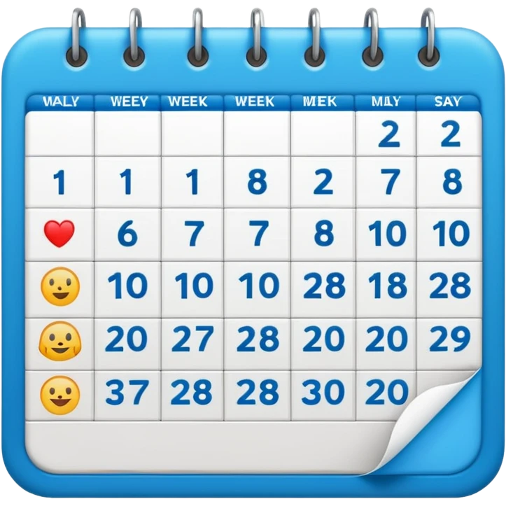Weekly calendar emoji