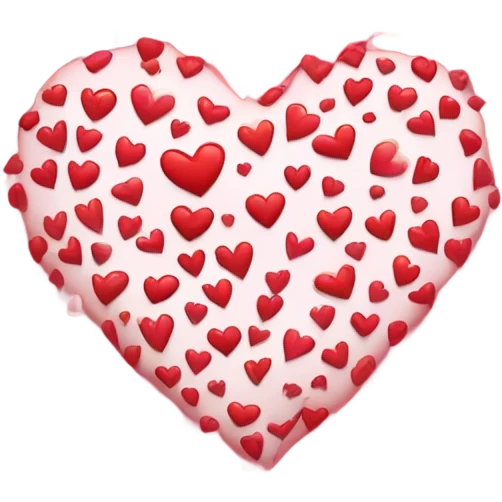 Big heart radiating smaller hearts emoji