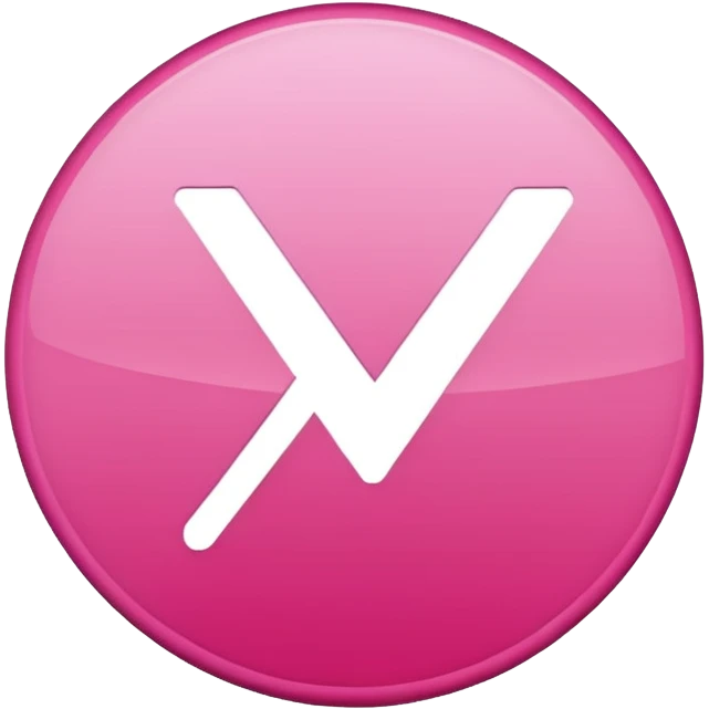checkmark symbol in a circle in pink color that would reflect that a task has been done emoji