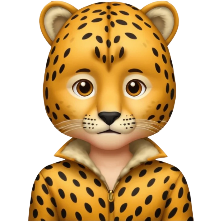 man fair in cheetah costume  emoji