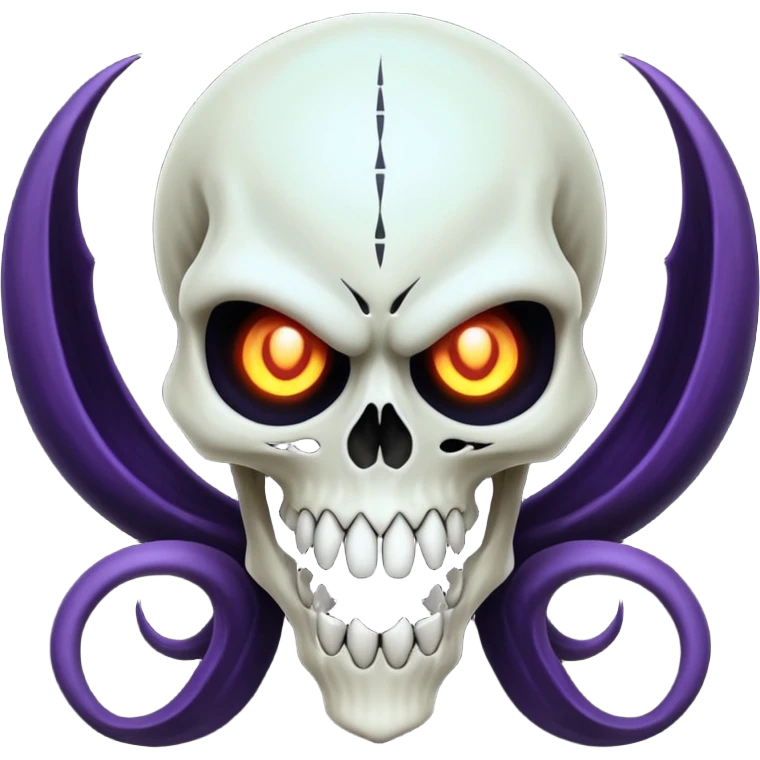 Spooky scary evil skeletal Duskull-Venom-Lunala-ET-hybrid-fantasy-creature emoji