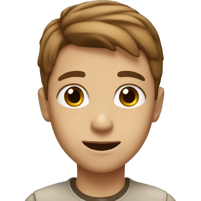 boy white with brown hair emoji
