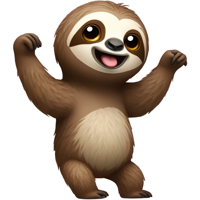 Shrugging sloth emoji