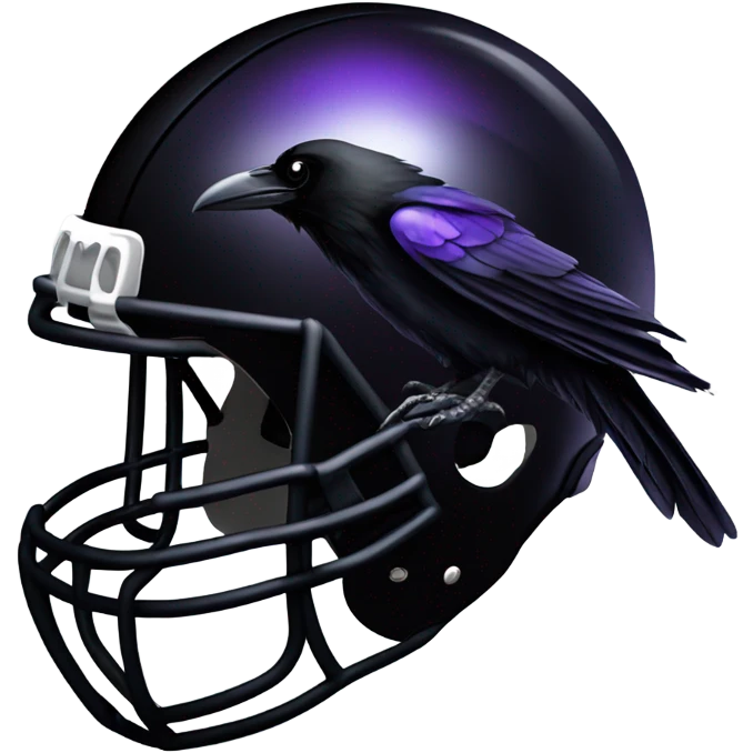 Raven wearing a football helmet emoji