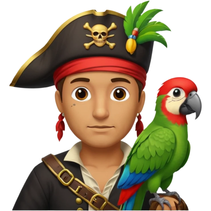 pirate and parrot emoji