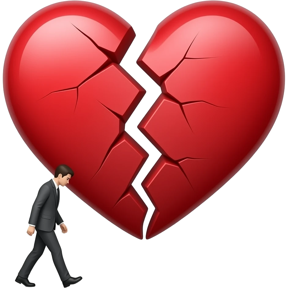 An emoji that is walking away from a relationship & meaning that it's FINAL - IT'S OVER emoji