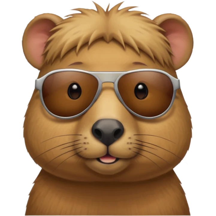 Capybara with sun glasses emoji