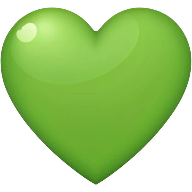 light dark green heart emoji with sharp edges  emoji