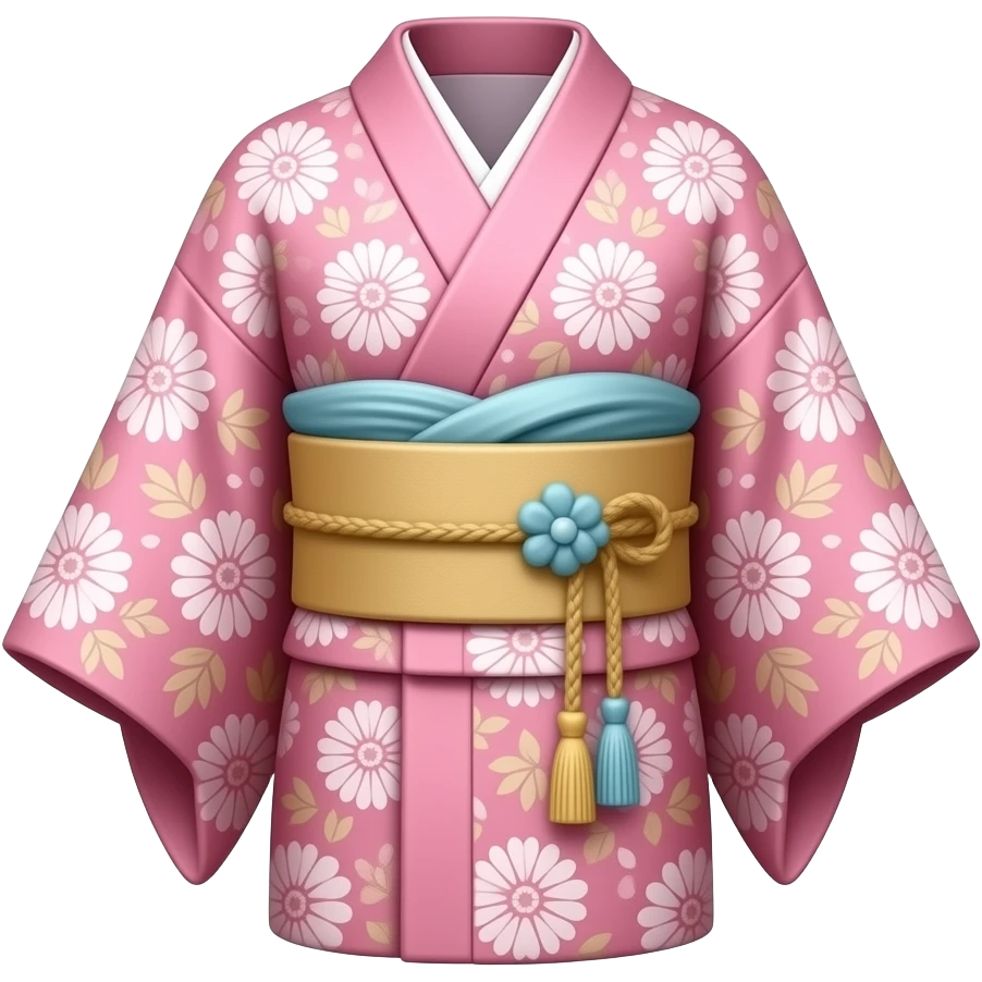 A kimono in pink emoji