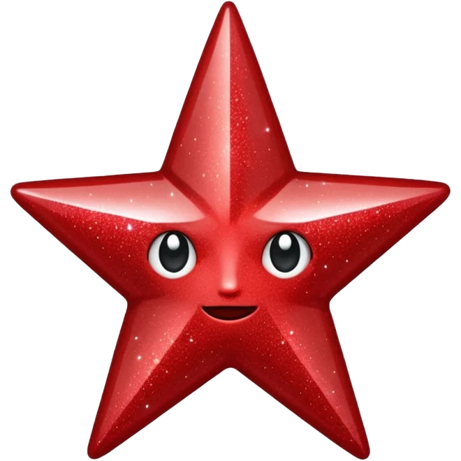 red glitter star emoji