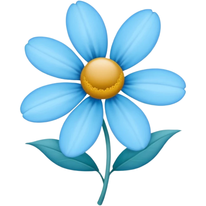 Flores azules emoji