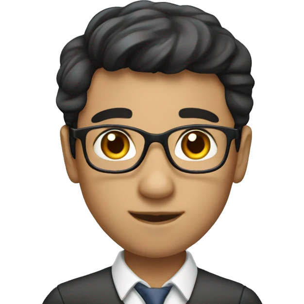 smart teacher young dark hair emoji