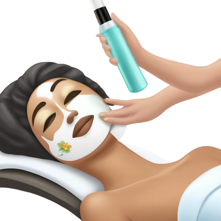 spa treatment at a cosmetologist emoji