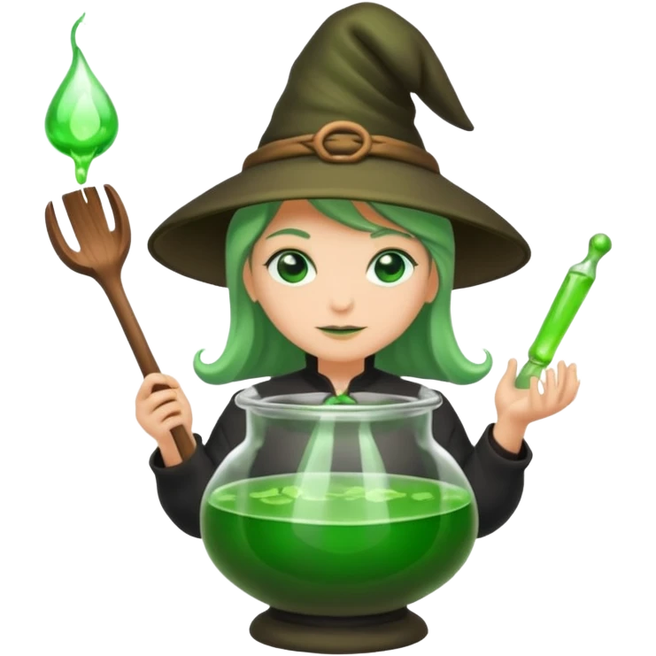 green witch cooking potion emoji