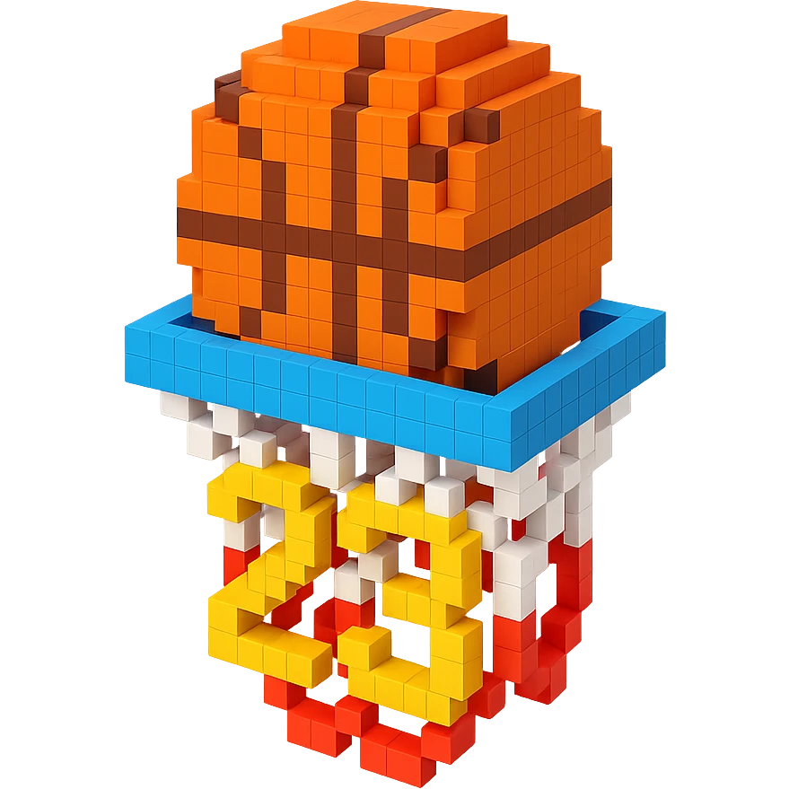 баскетбольный мяч с надписью "23" в сетке, no background emoji