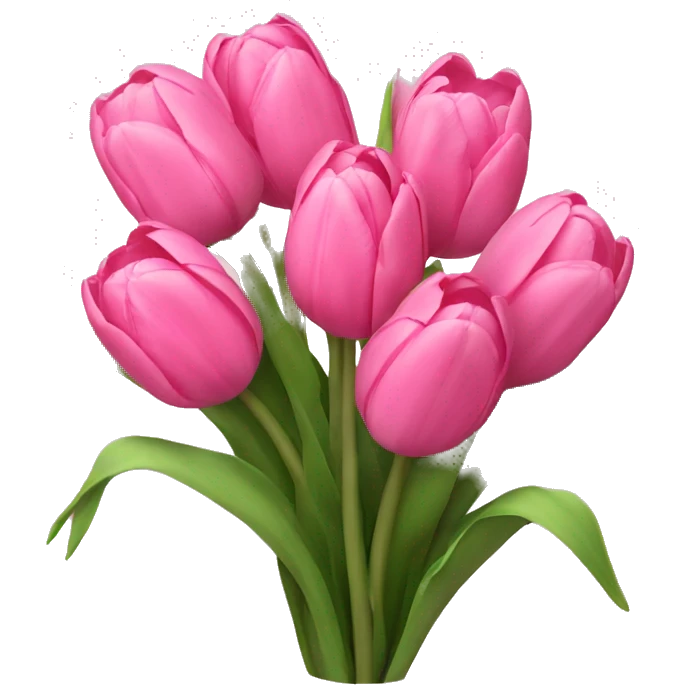 Bouquet of pink tulips emoji