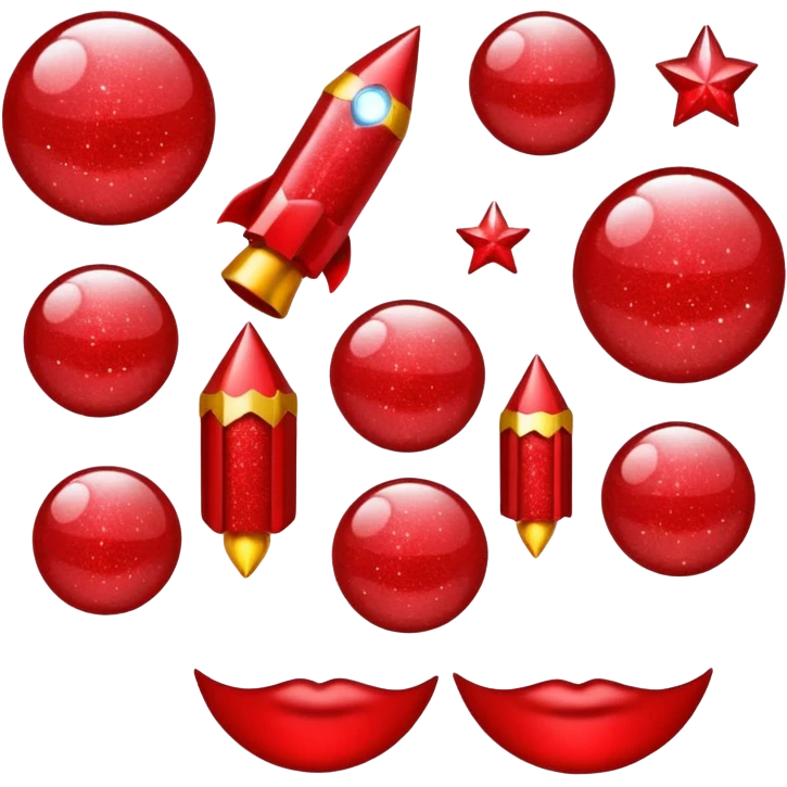 red glitter ping emoji