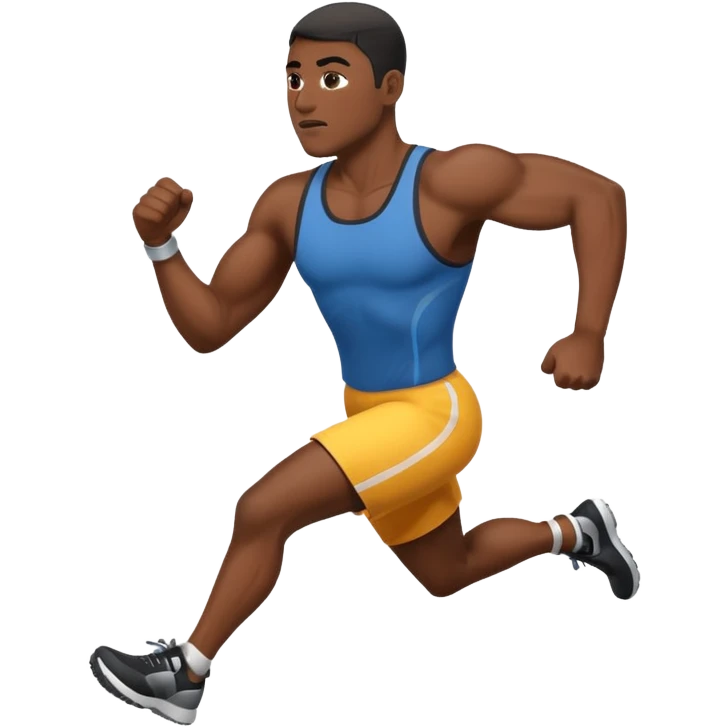 negro running emoji