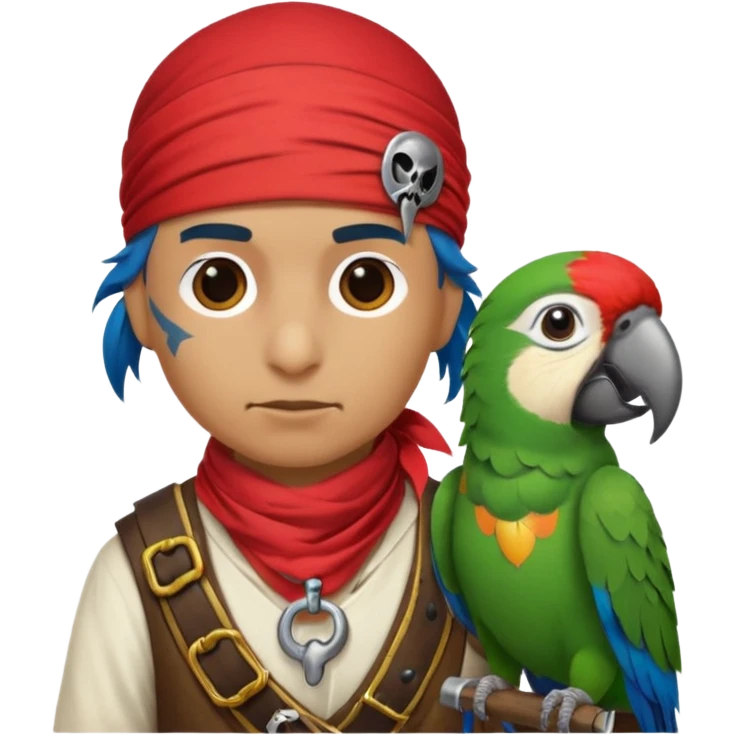 pirate and parrot emoji