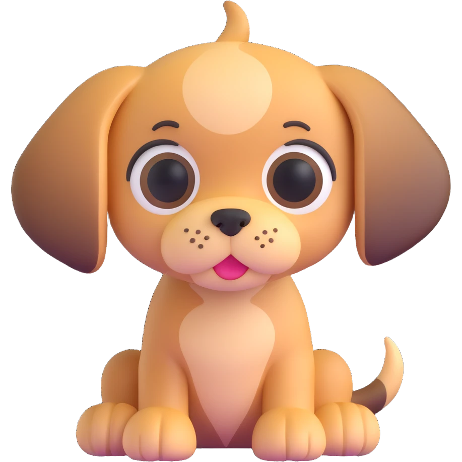 cute puppy with big eyes emoji