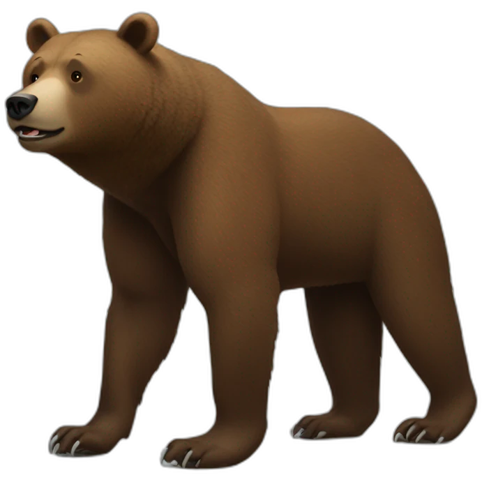 Bear with prosthetic leg emoji