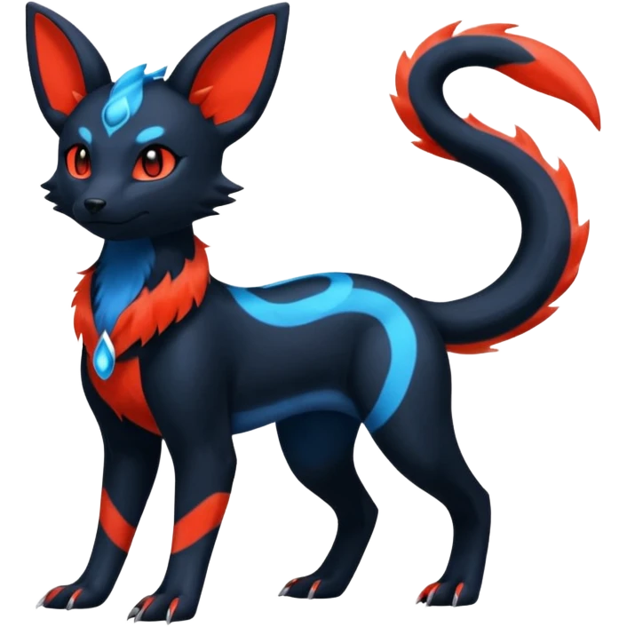Umbreon-Amaura-Salandit-Fakémon-fusion (full body) emoji