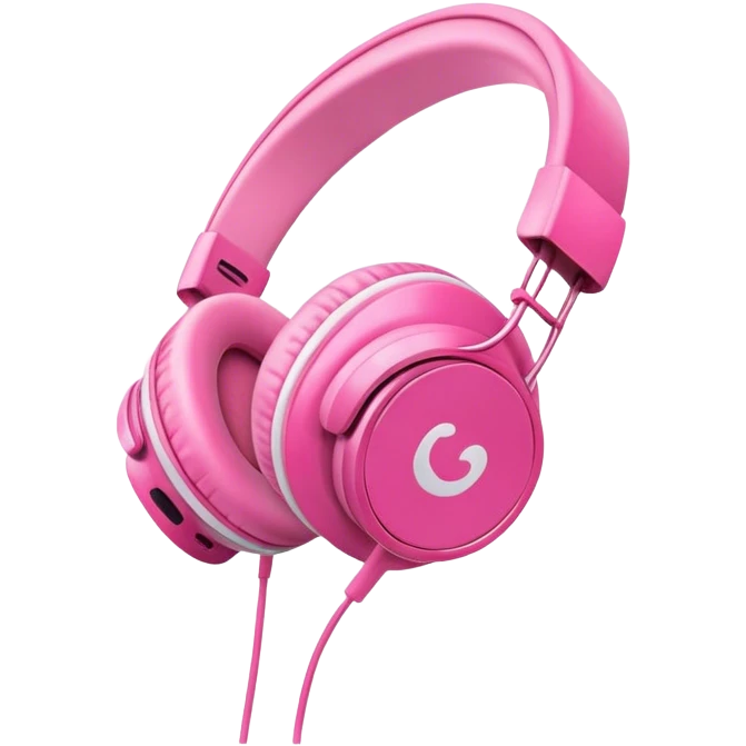 audífonos rosas emoji