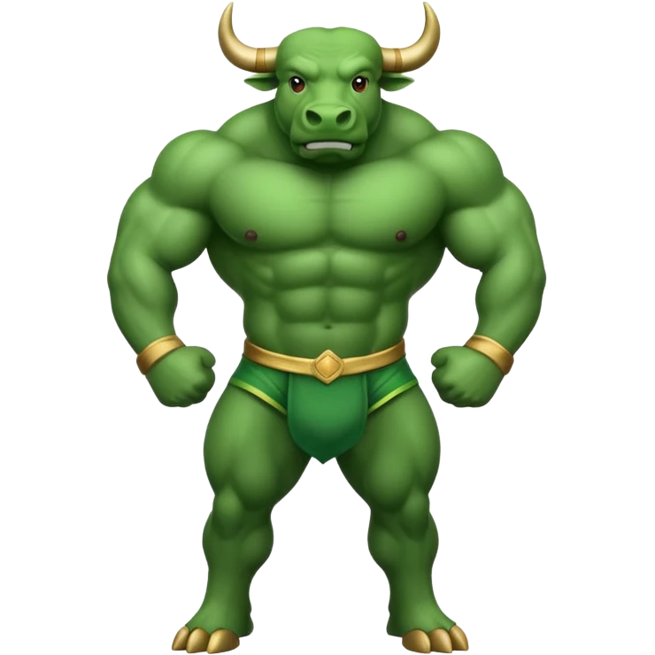 Green bull emoji