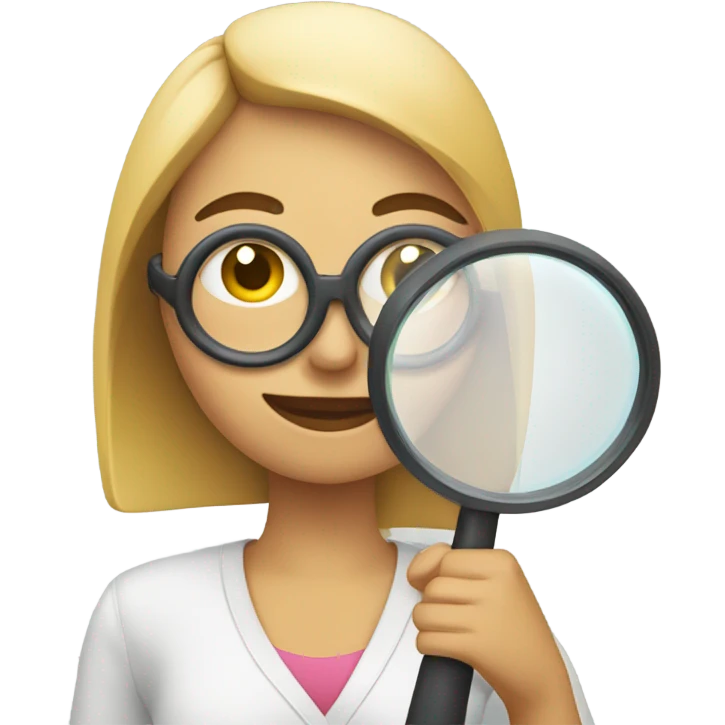 woman with magnifying glass
 emoji