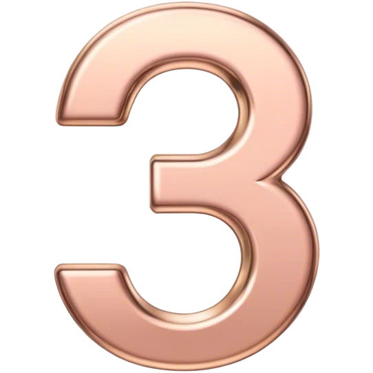 rose gold number 30 emoji