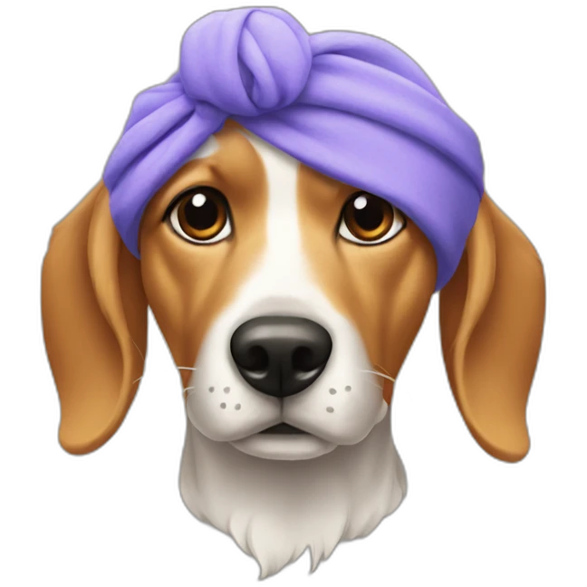 Dog wearing a do rag emoji
