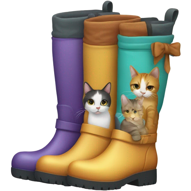 Cats with boots emoji
