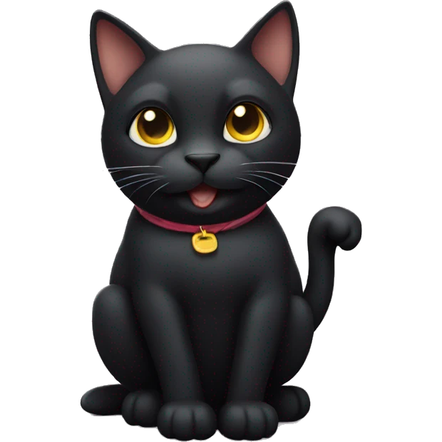 Black cat thumbs up emoji
