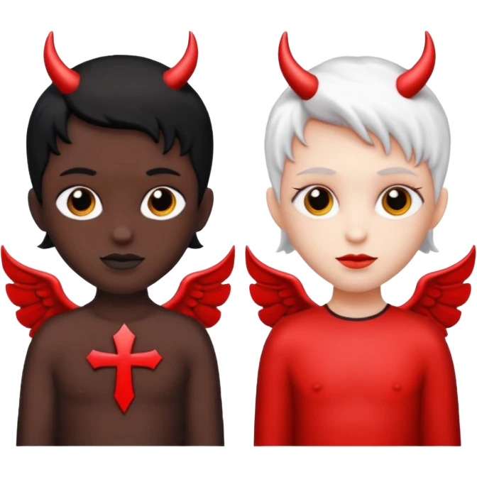 create a angel and devil in one emoji emoji