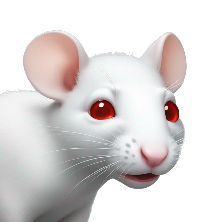 white rat with red eyes emoji