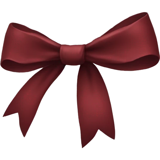 Dark red bow emoji