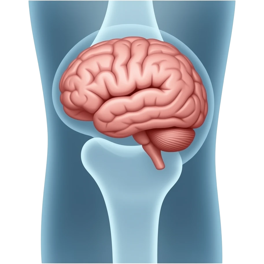 Brain in knee xray emoji