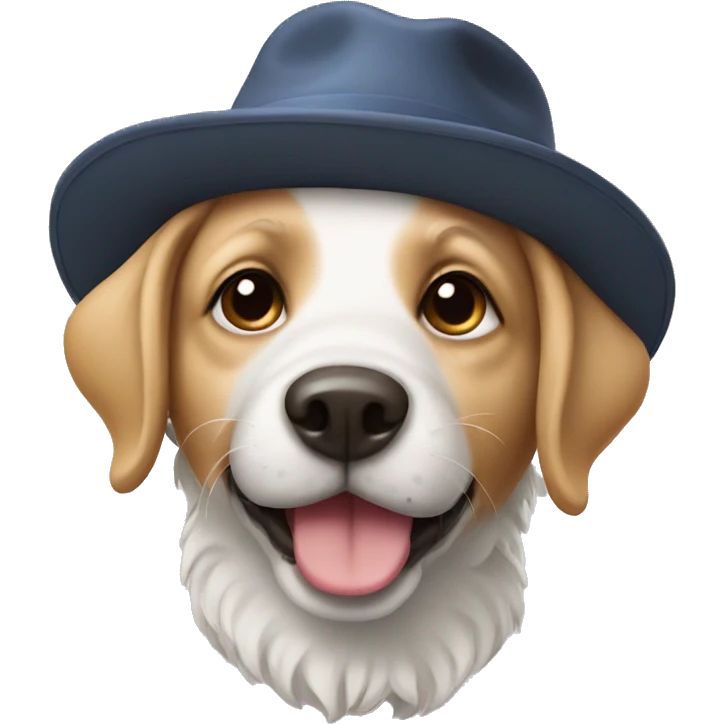 dog with hat emoji